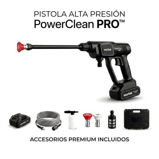 PowerClean PRO — Pistola de Alta Presión con batería